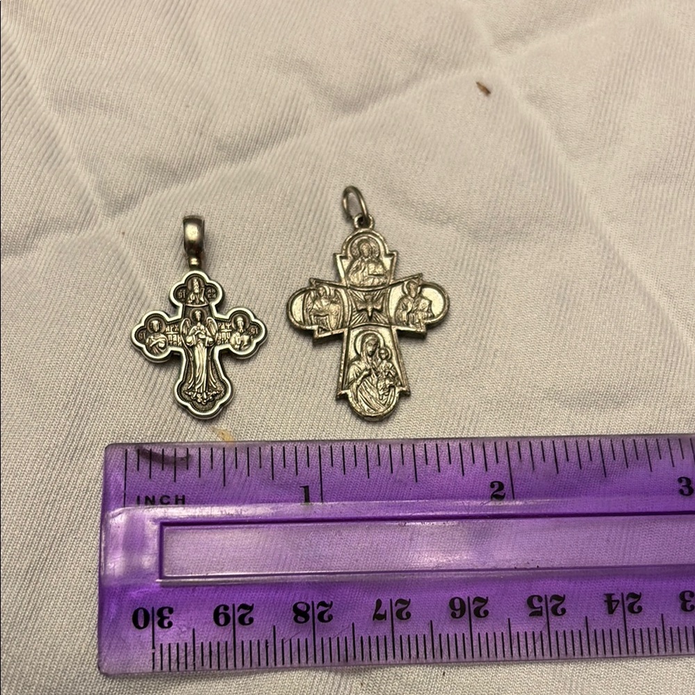 Silver Byzantine orthodox Greek Cross Pendants